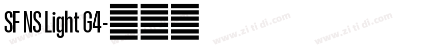 SF NS Light G4字体转换